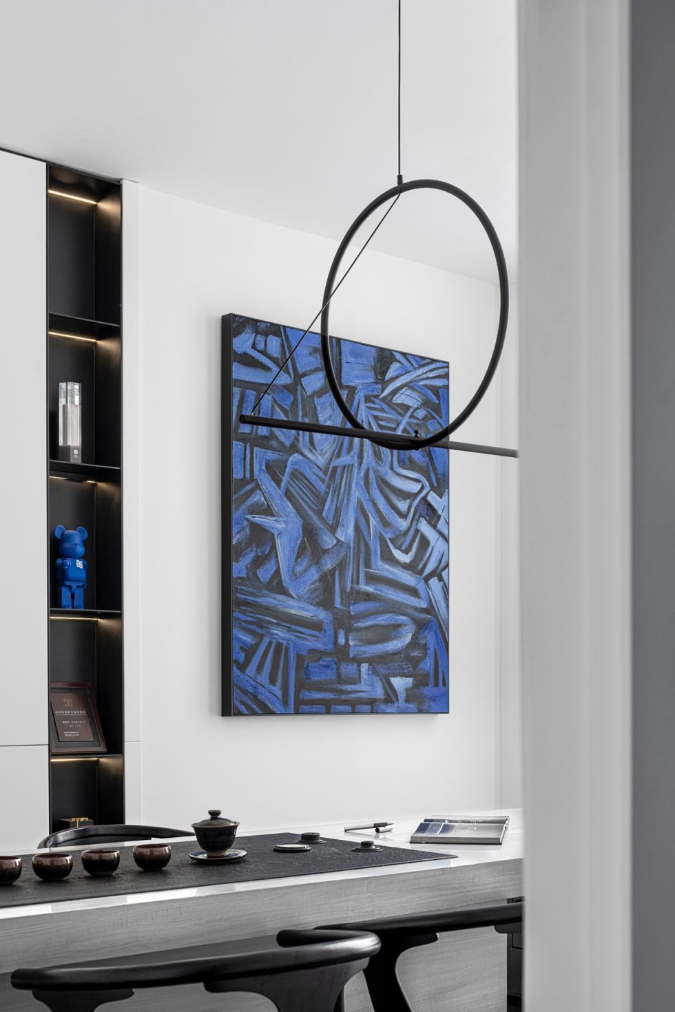 深圳市南山區(qū)科技園西北工業(yè)大學深圳三航現(xiàn)代簡約風辦公室裝修設計案例 紅木茶桌