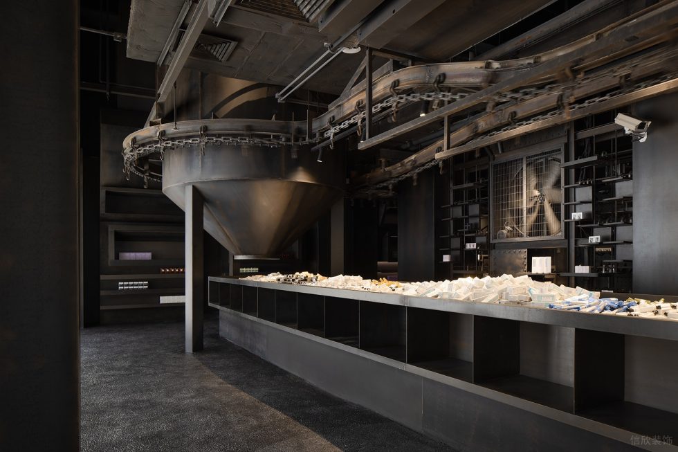 深圳市南山區(qū)南頭工業(yè)風(fēng)化妝品店裝修設(shè)計(jì)-工業(yè)車間展臺(tái) 深圳市南山區(qū)南頭工業(yè)風(fēng)化妝品店裝修設(shè)計(jì)-工業(yè)車間展臺(tái)