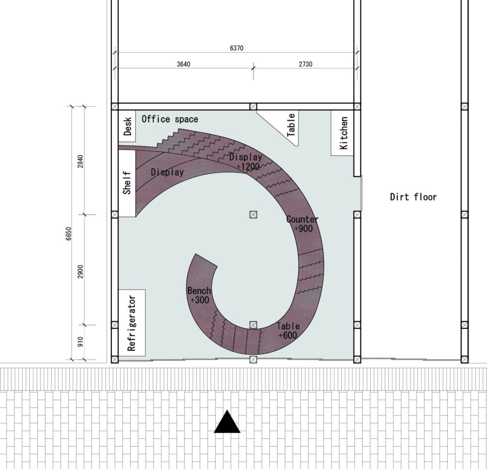 深圳市南山區(qū)前海復古風日式清酒釀造直銷店裝修設計-平面圖