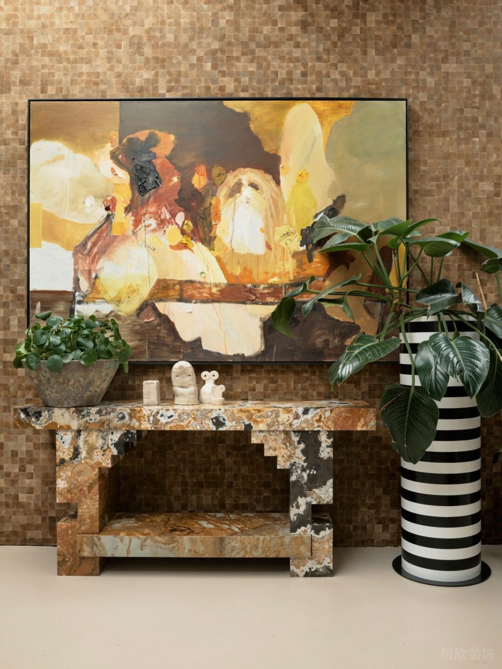 深圳市南山區(qū)深圳灣科技生態(tài)園地中海風格辦公室裝修設計方案 抽象風格裝飾畫