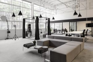 深圳市南山區(qū)西麗tcl國際e城寫字樓簡約工業(yè)風辦公室裝修方案 全視圖