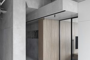 深圳市南山區(qū)訊美科技廣場現(xiàn)代工業(yè)風辦公室裝修設(shè)計方案 大門門廳處