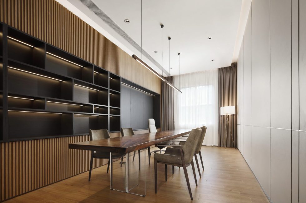 萬科濱海云中心現(xiàn)代混搭風辦公室裝修案例 會議室 (2)