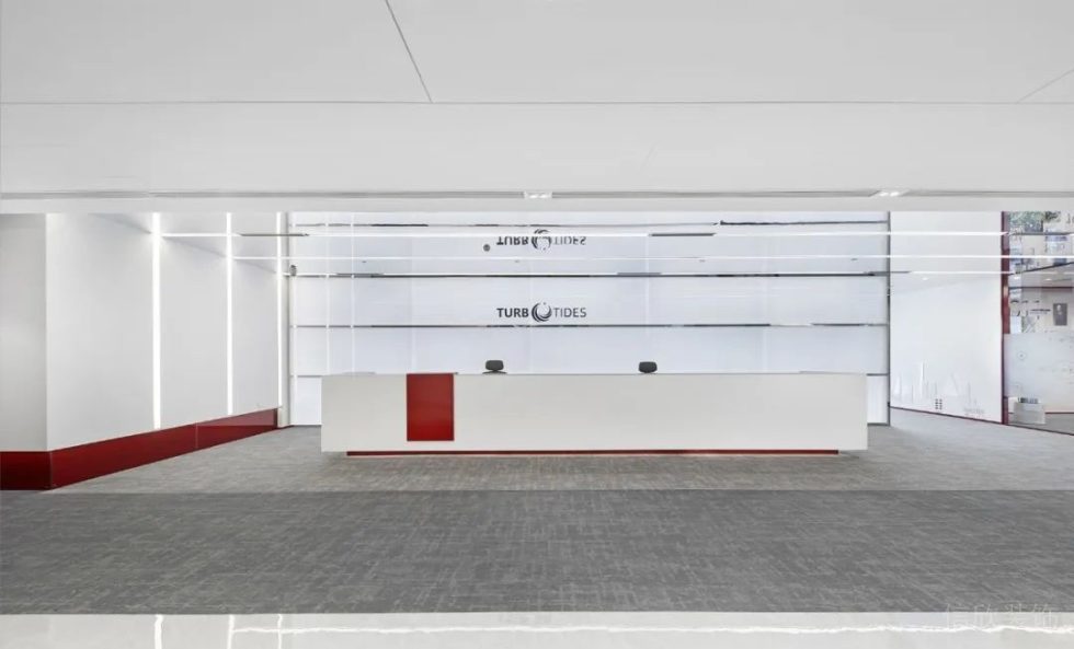 現(xiàn)代極簡主義灰色主調(diào)辦公室裝修設(shè)計案例 前臺服務(wù)臺