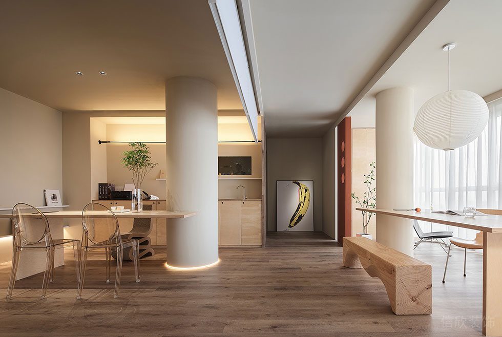 現(xiàn)代原木簡約風格辦公室裝修設計方案 茶水間