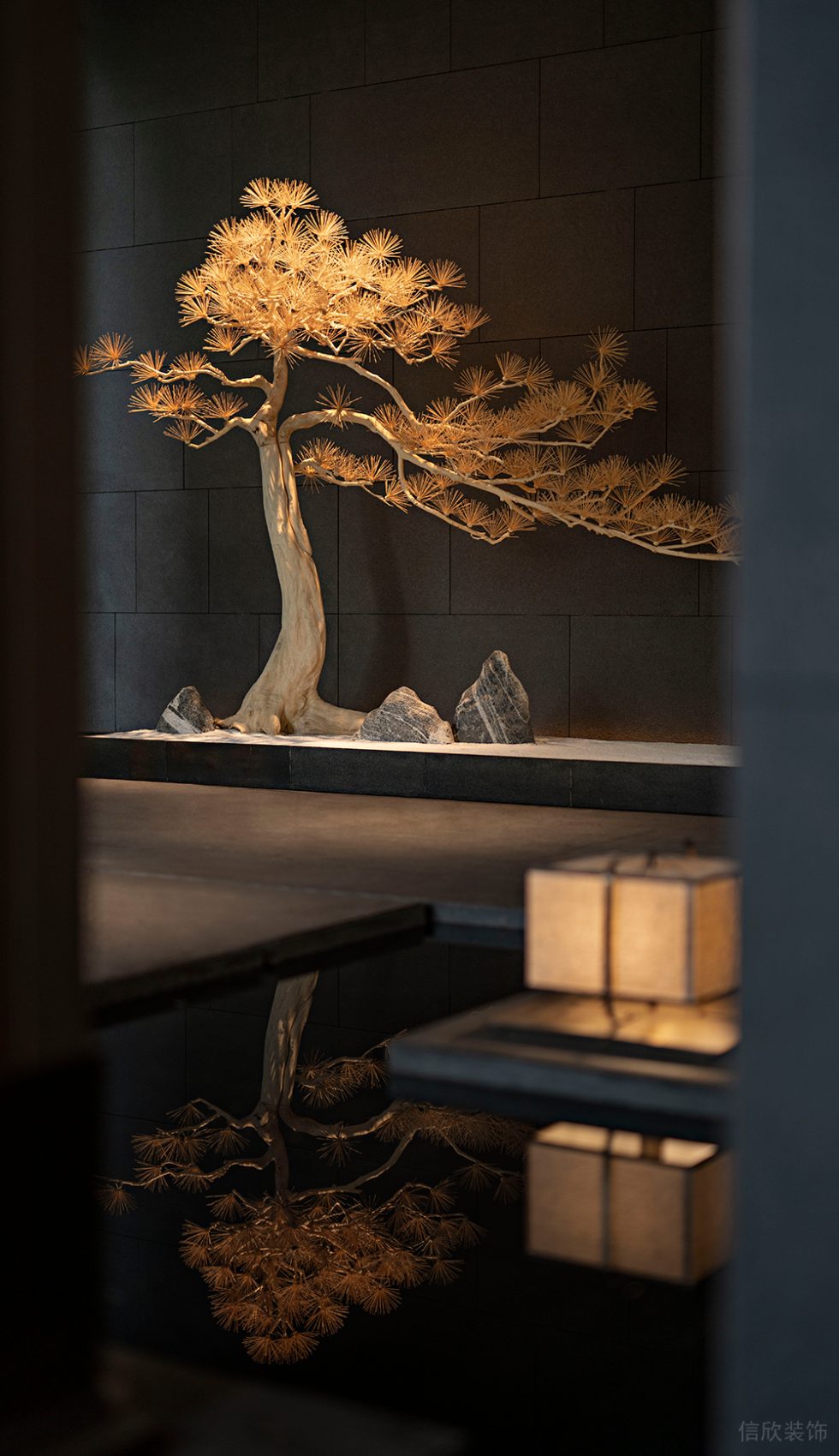 新中式風(fēng)中餐廳景觀裝飾裝修設(shè)計