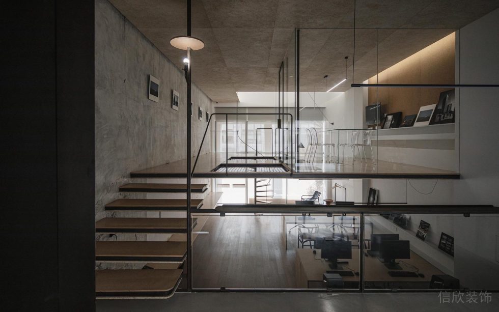 壹海城公司簡約風(fēng)loft辦公室裝修案例 區(qū)域概覽圖 (2)