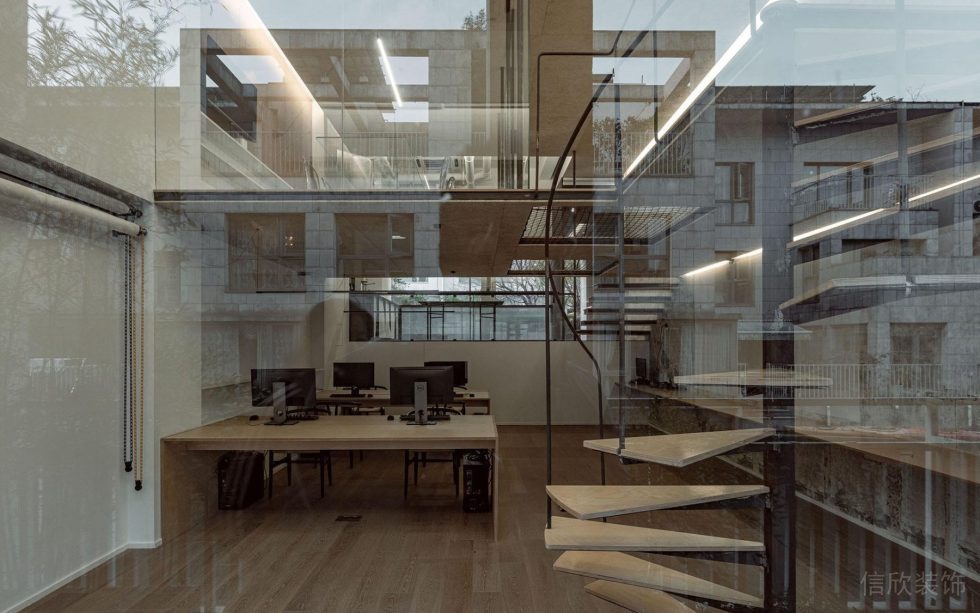 壹海城公司簡約風(fēng)loft辦公室裝修案例 區(qū)域概覽圖