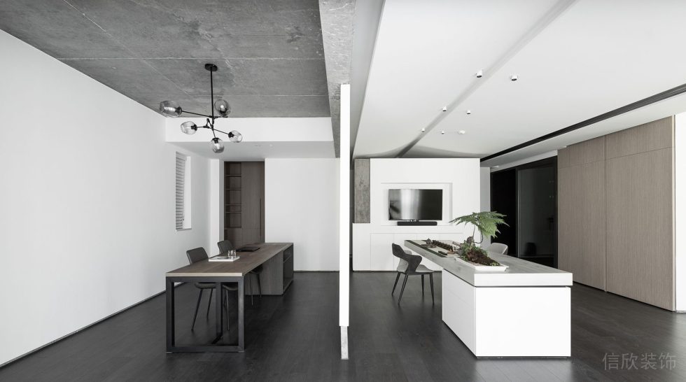 怡化金融科技大廈簡約風(fēng)辦公室裝修設(shè)計方案 區(qū)域概覽圖