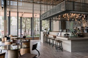 侘寂原木風咖啡廳別致雙人座區(qū)設計圖