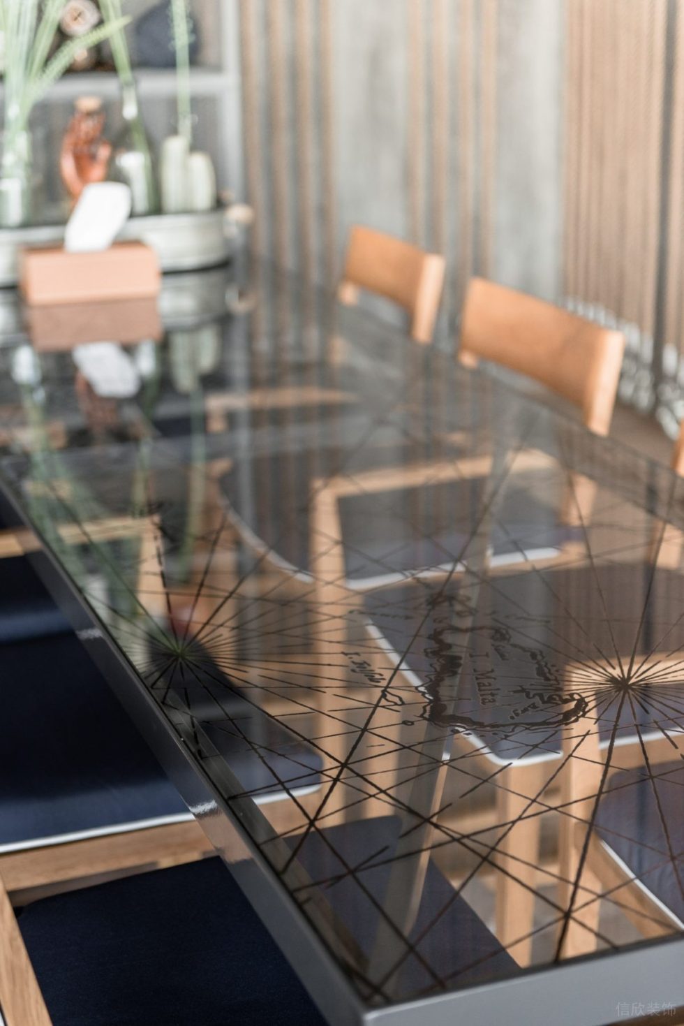 侘寂原木風(fēng)咖啡廳透明玻璃臺(tái)面細(xì)節(jié)設(shè)計(jì)圖