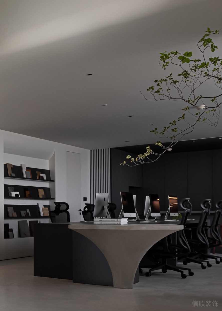 極簡寧靜風辦公室裝修設計 公共工作區(qū)