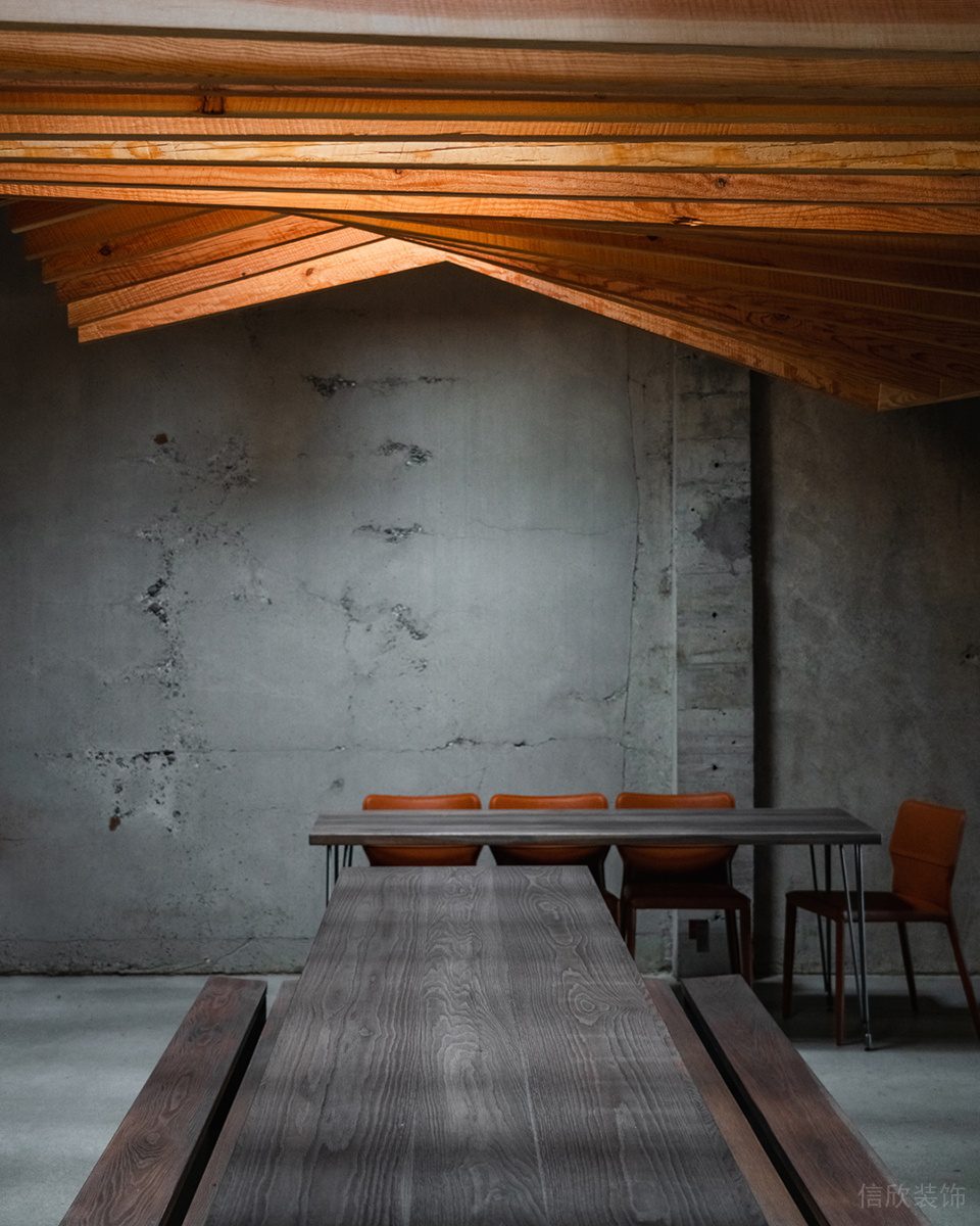 簡約黑科技西餐廳燈光背景墻裝修設(shè)計