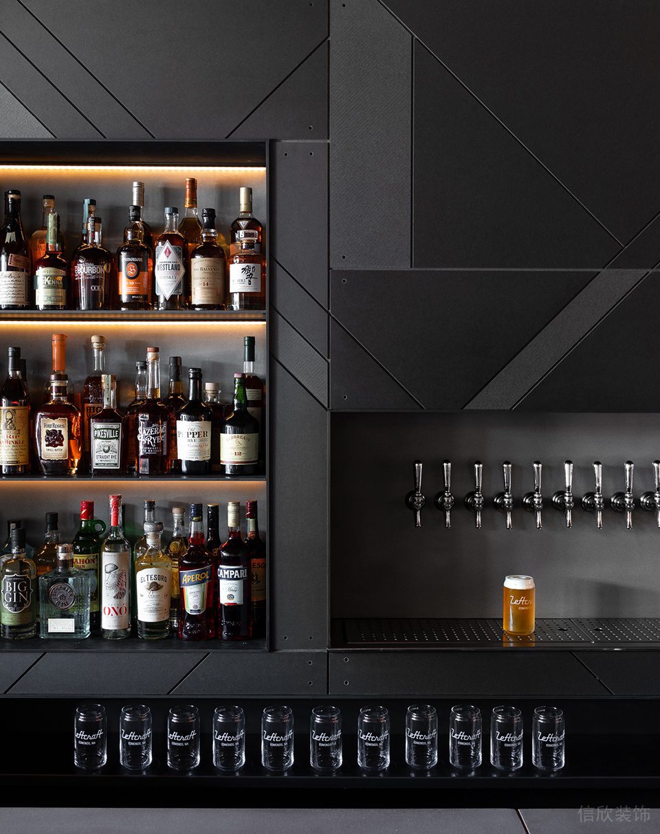 簡約黑科技西餐廳高級調(diào)酒臺裝修設(shè)計