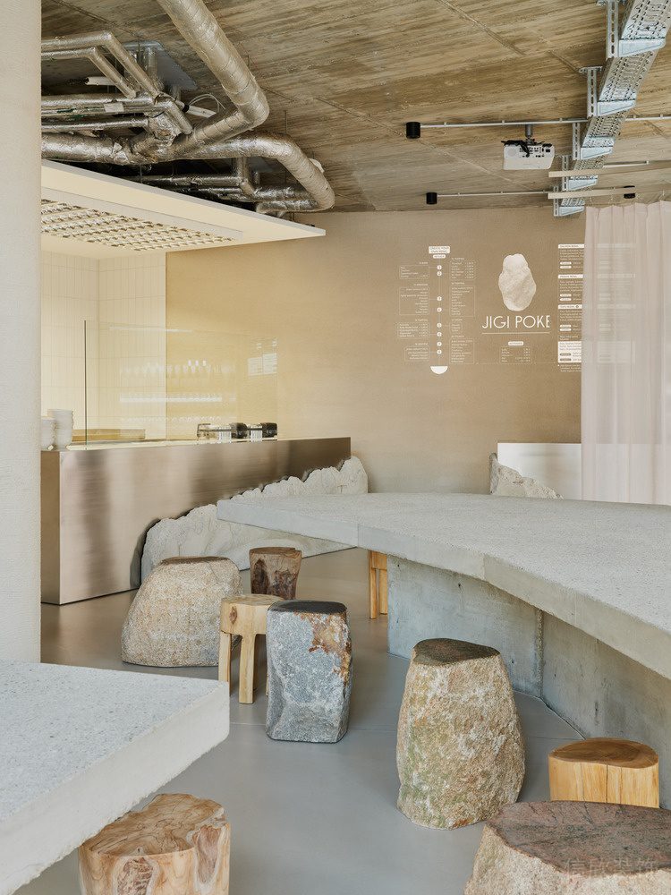 簡(jiǎn)約輕工業(yè)風(fēng)西餐廳墻面投影效果圖