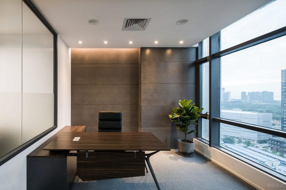 美式簡約風辦公室裝修設計棕色調經理辦公室 美式簡約風辦公室裝修設計棕色調經理辦公室