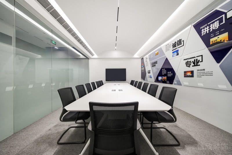 南山區(qū)科技園香港中文大學(xué)深圳產(chǎn)學(xué)白色主調(diào)公司裝修設(shè)計(jì)方案 會議室
