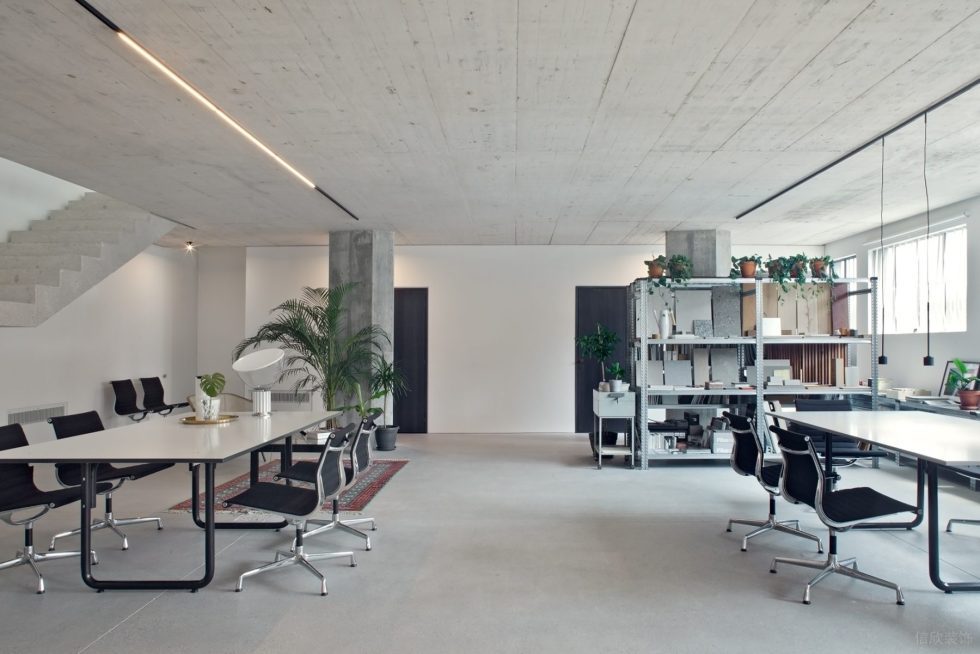 清新簡約風辦公室裝修設計 一層辦公區(qū)