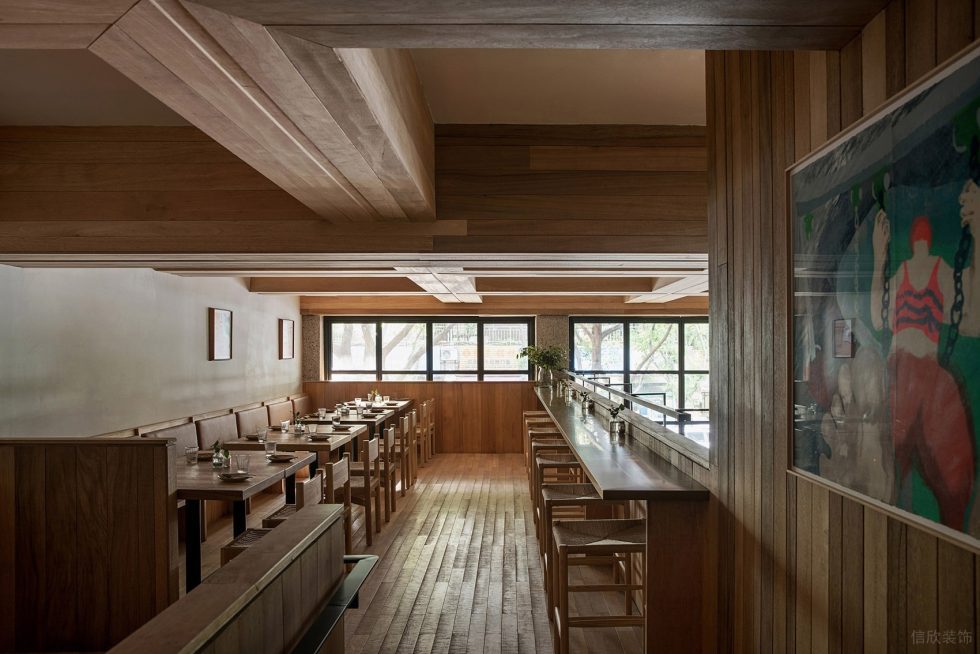 舒適原木風(fēng)二樓用餐區(qū)設(shè)計(jì)效果圖