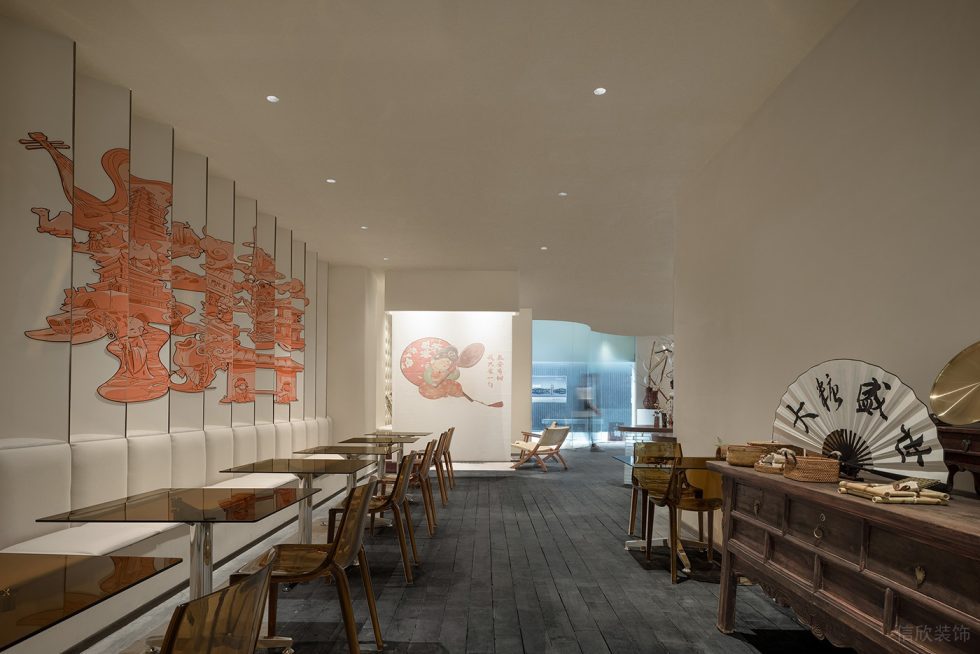 素雅白色甜品店大唐盛世軟裝裝修設(shè)計