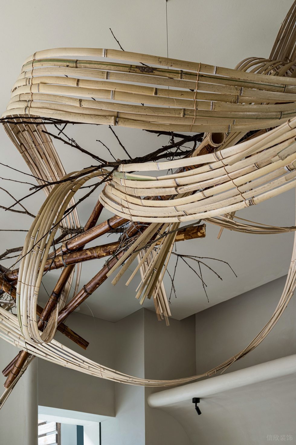 素雅白色甜品店淺色竹子裝修設(shè)計