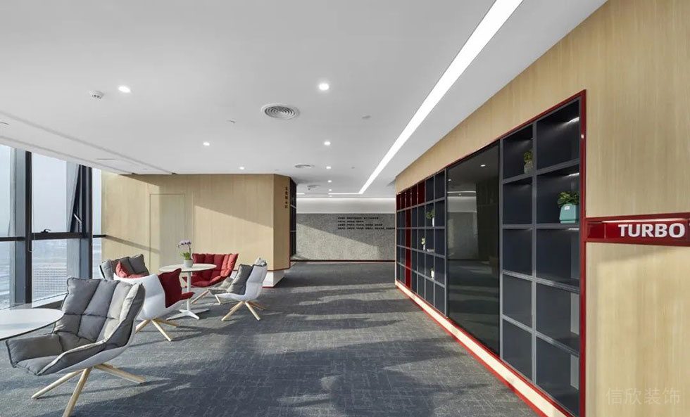 深圳南山區(qū)三航科技園西北工業(yè)大學(xué)現(xiàn)代極簡主義灰色主調(diào)辦公室裝修設(shè)計案例 接待區(qū)