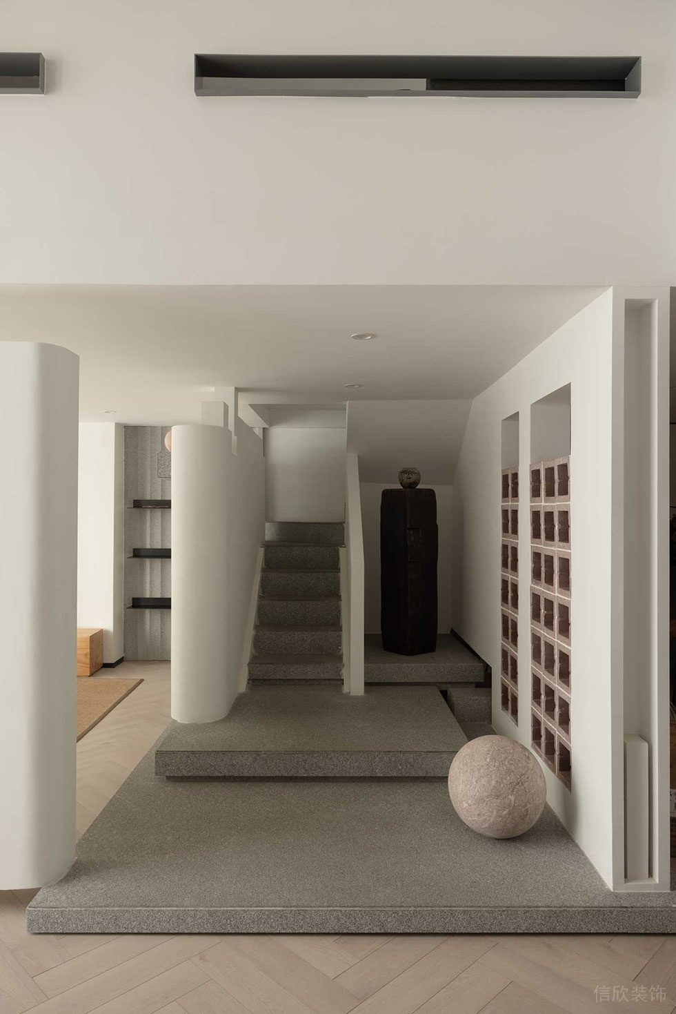 深圳南山區(qū)西麗健興科技大廈現(xiàn)代田園風辦公室裝修設計 樓梯