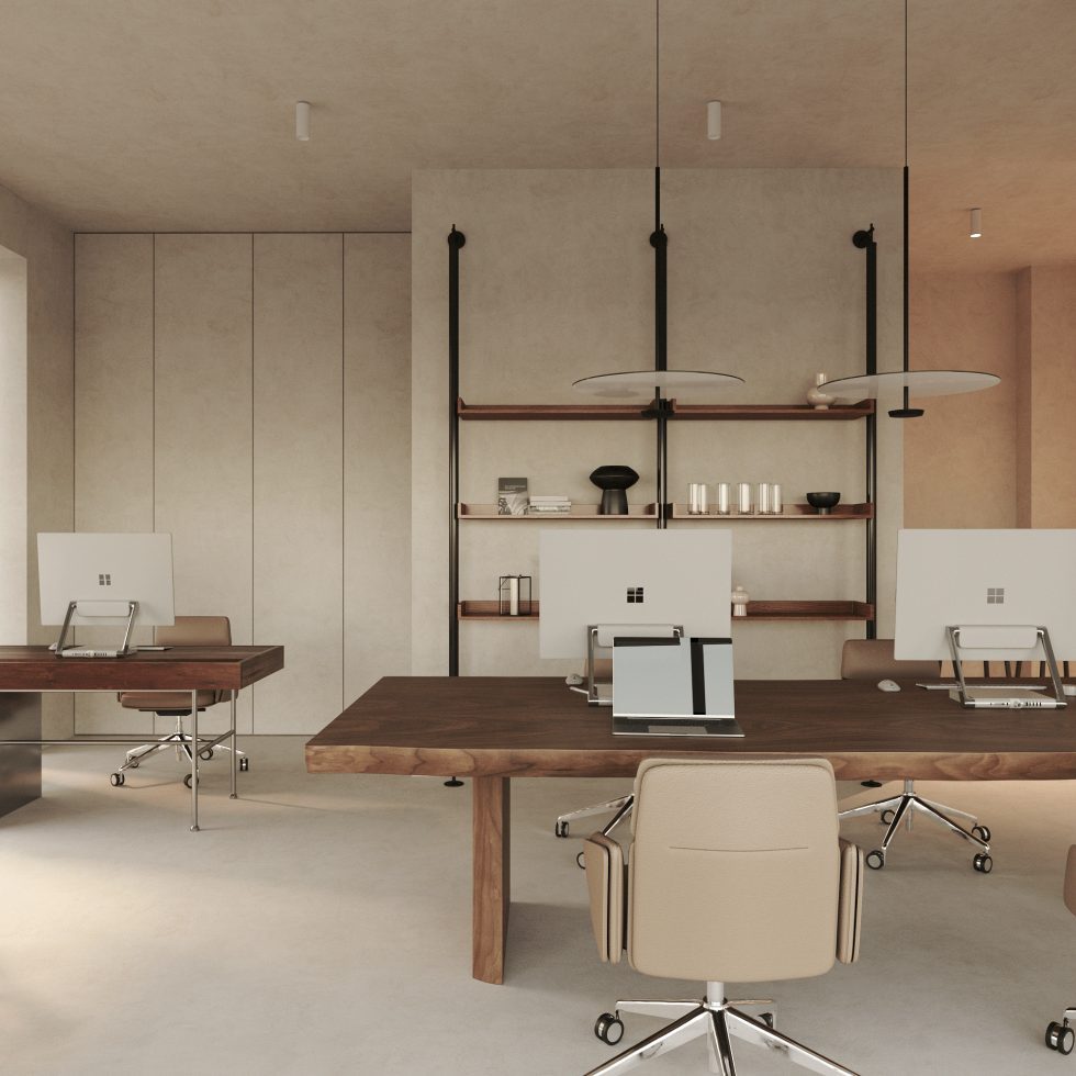 深圳市南山區(qū)眾冠時(shí)代廣場(chǎng)純凈北歐風(fēng)辦公室裝修設(shè)計(jì)方案 茶水間小圓桌