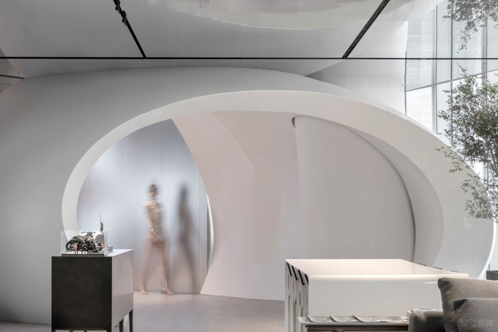 未來科技風(fēng)辦公室裝修設(shè)計(jì) 過道弧形拱門
