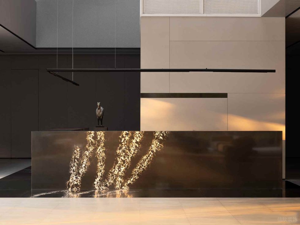 現(xiàn)代簡約風辦公室裝修方案 前臺服務(wù)咨詢臺