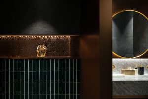 現(xiàn)代輕奢風(fēng)火鍋店瓷磚墻面搭玻璃背板設(shè)計(jì)圖