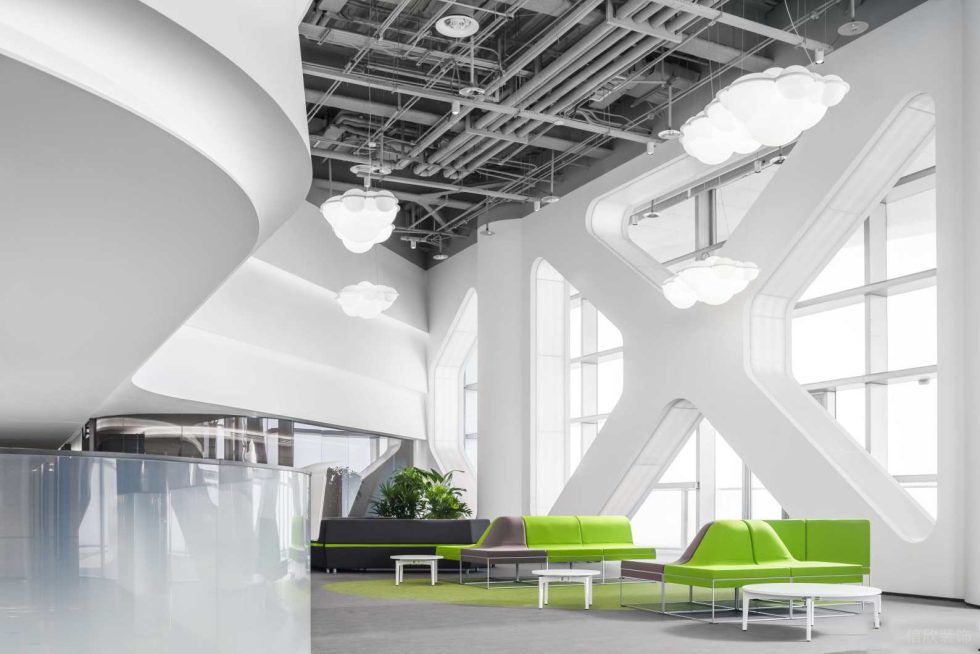 現(xiàn)代時尚簡約風(fēng)辦公室裝修設(shè)計 大廳接待區(qū)