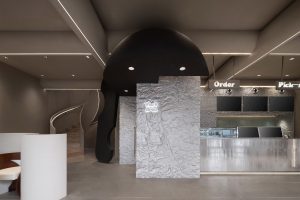 原木工業(yè)簡(jiǎn)約風(fēng)飲品店工業(yè)風(fēng)的前臺(tái)裝修設(shè)計(jì)