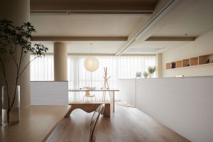 圳光明區(qū)南太云創(chuàng)谷園區(qū)現(xiàn)代原木簡約風(fēng)格辦公室裝修設(shè)計方案 百葉簾隔斷 (2)