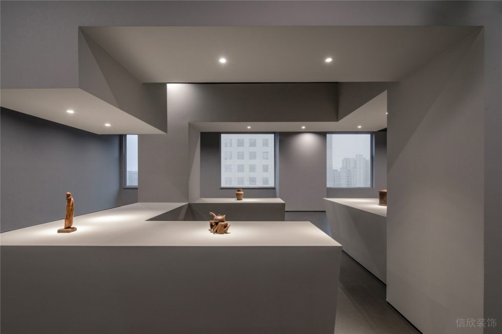 極簡(jiǎn)中式混搭風(fēng)陶瓷藝術(shù)品展廳裝修設(shè)計(jì) 陶瓷藝術(shù)品