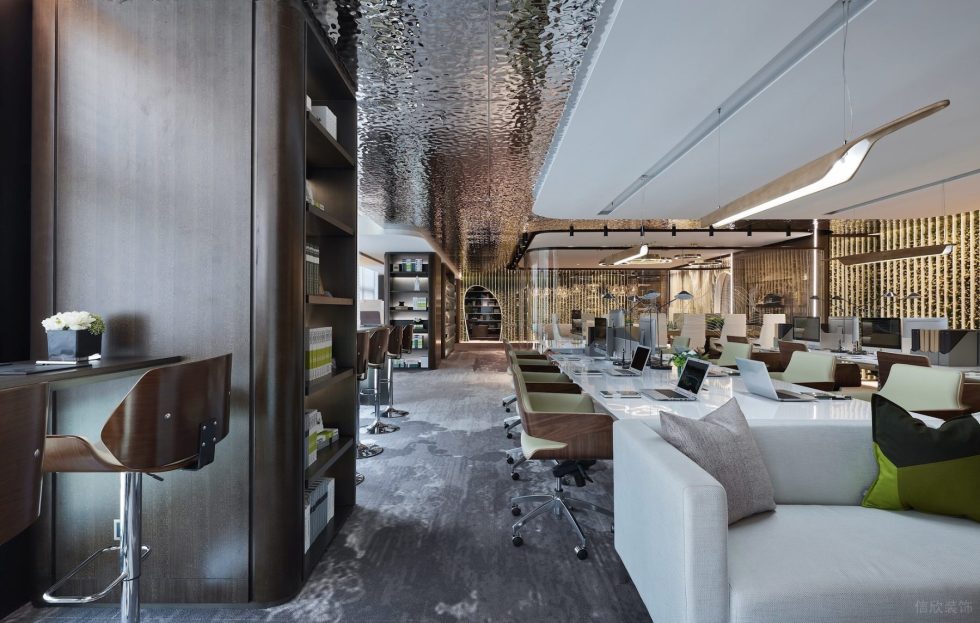 魔幻現(xiàn)代風辦公室裝修設計高級灰辦公廳