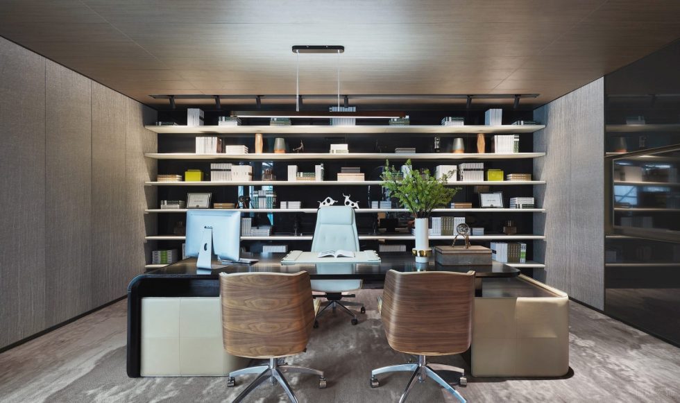 魔幻現(xiàn)代風辦公室裝修設計高級灰經(jīng)理辦公室