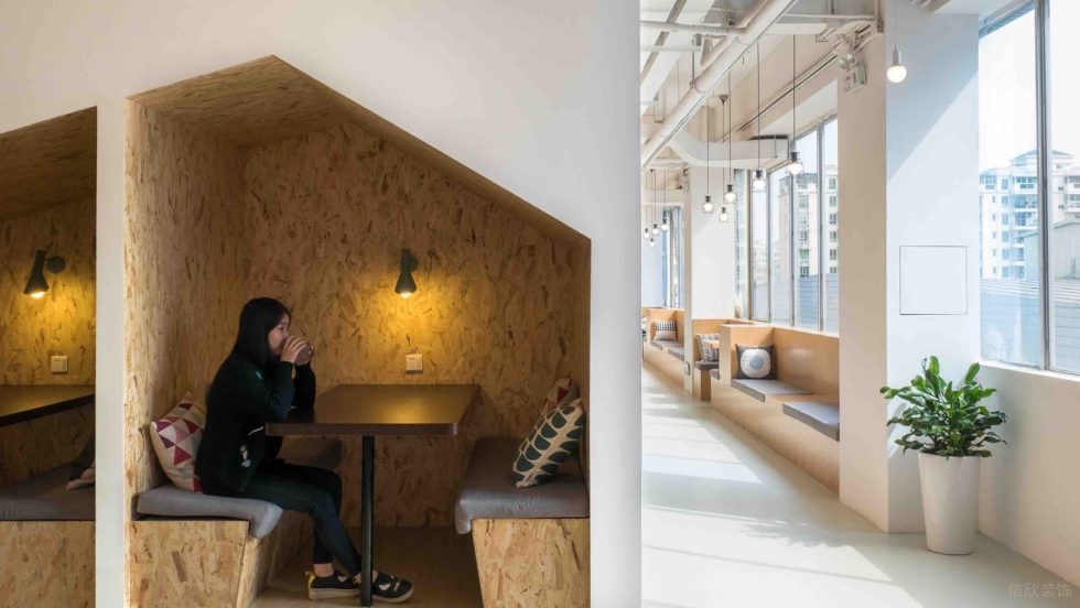 輕工業(yè)風(fēng)格辦公室裝修設(shè)計(jì)淺色木屋造型休閑卡座 輕工業(yè)風(fēng)格辦公室裝修設(shè)計(jì)淺色木屋造型休閑卡座