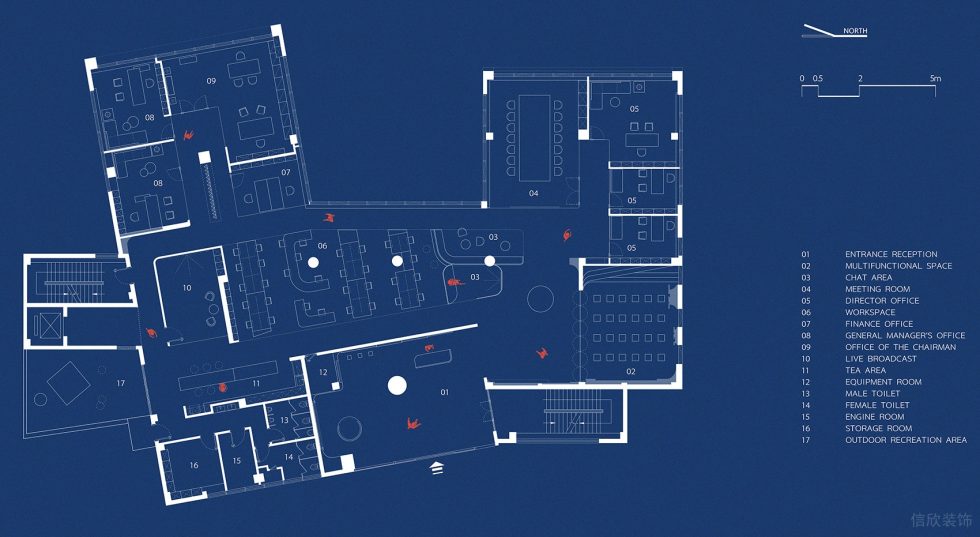 深圳天安云谷地中海風(fēng)格辦公空間裝修設(shè)計 平面圖