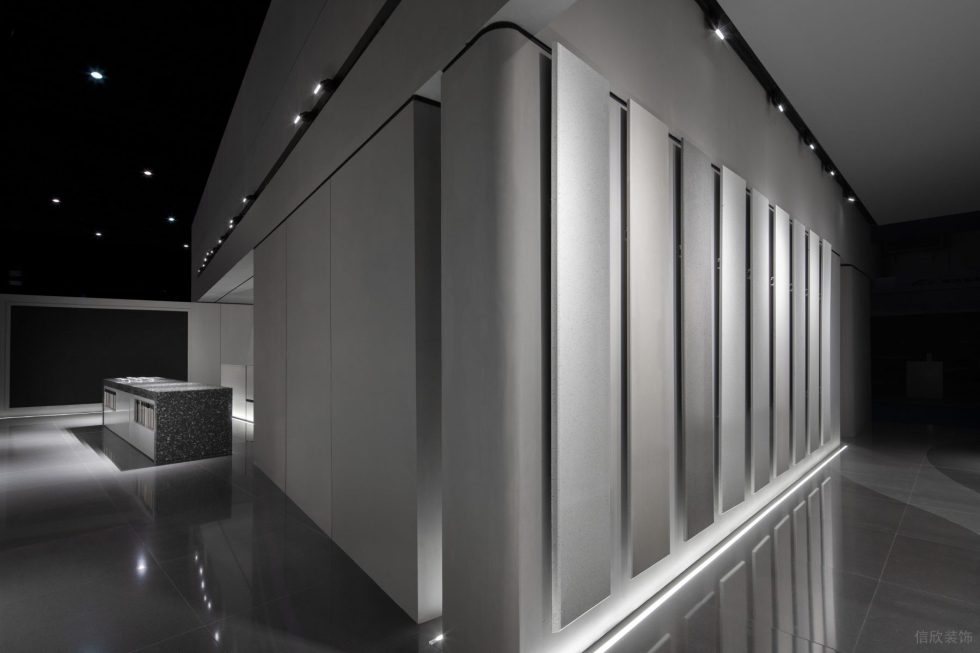 天然石材咖啡館展廳裝修設(shè)計(jì) 石板裝飾造型墻面