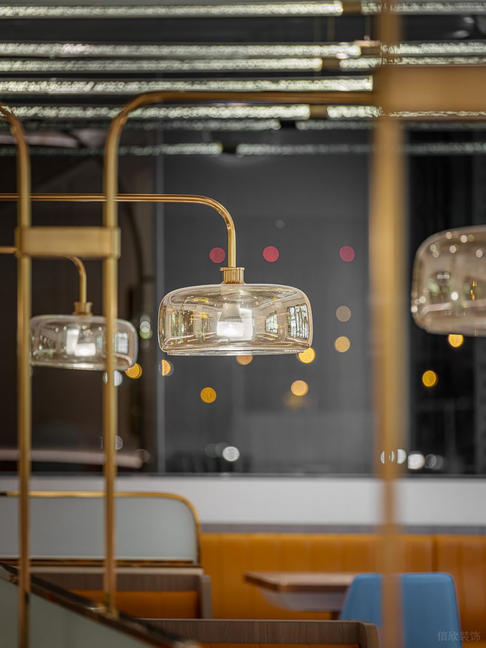 新潮輕奢港式餐廳茶壺玻璃吊燈裝修設(shè)計(jì)