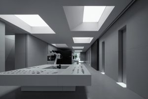 現(xiàn)代燈具全球旗艦展廳裝修設(shè)計(jì) 頂面地面led燈飾展示