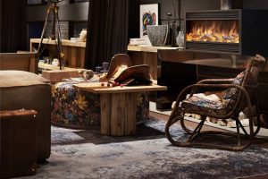 現(xiàn)代復(fù)古風(fēng)花樣生活館展廳裝修設(shè)計(jì) 花布椅子茶幾