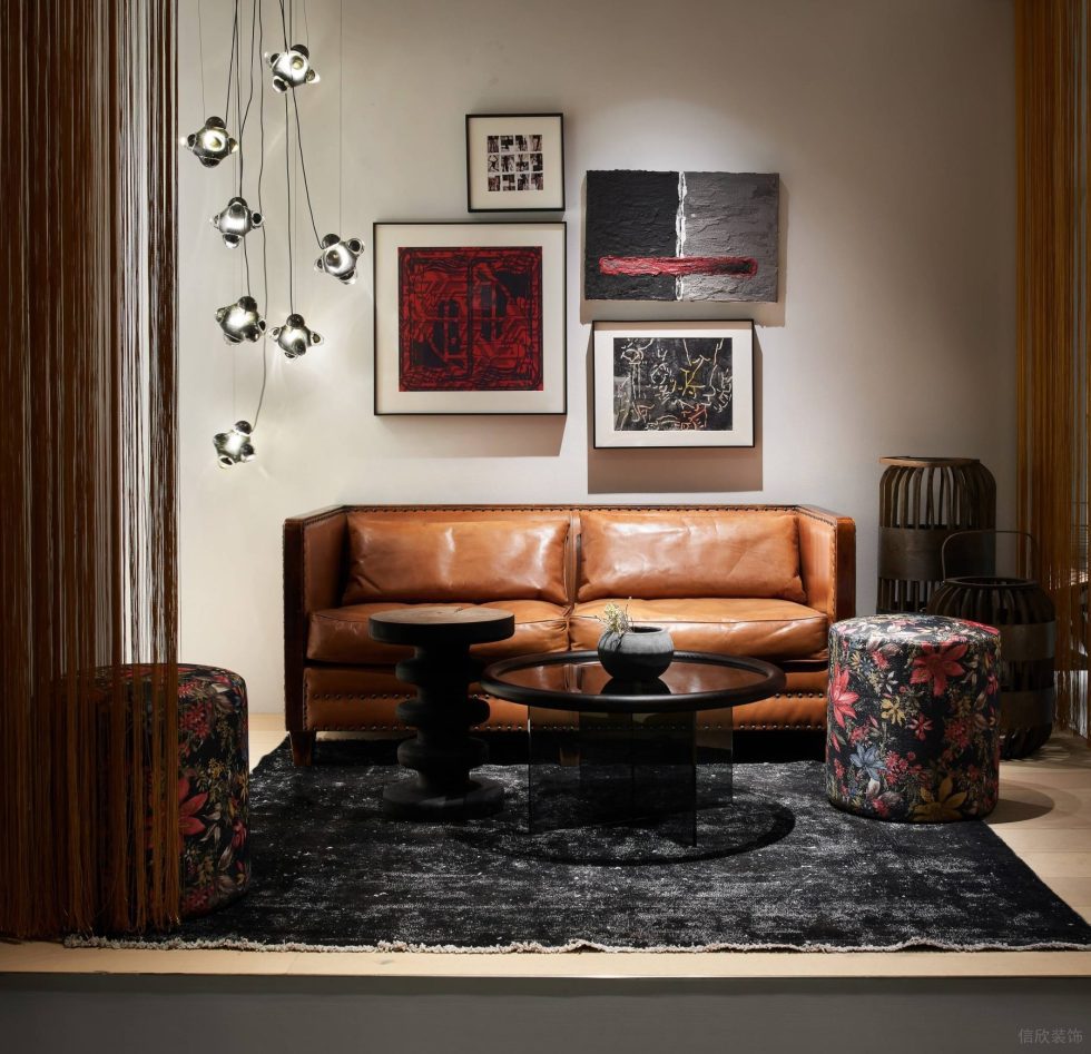 現(xiàn)代復(fù)古風(fēng)花樣生活館展廳裝修設(shè)計(jì) 深灰色地毯