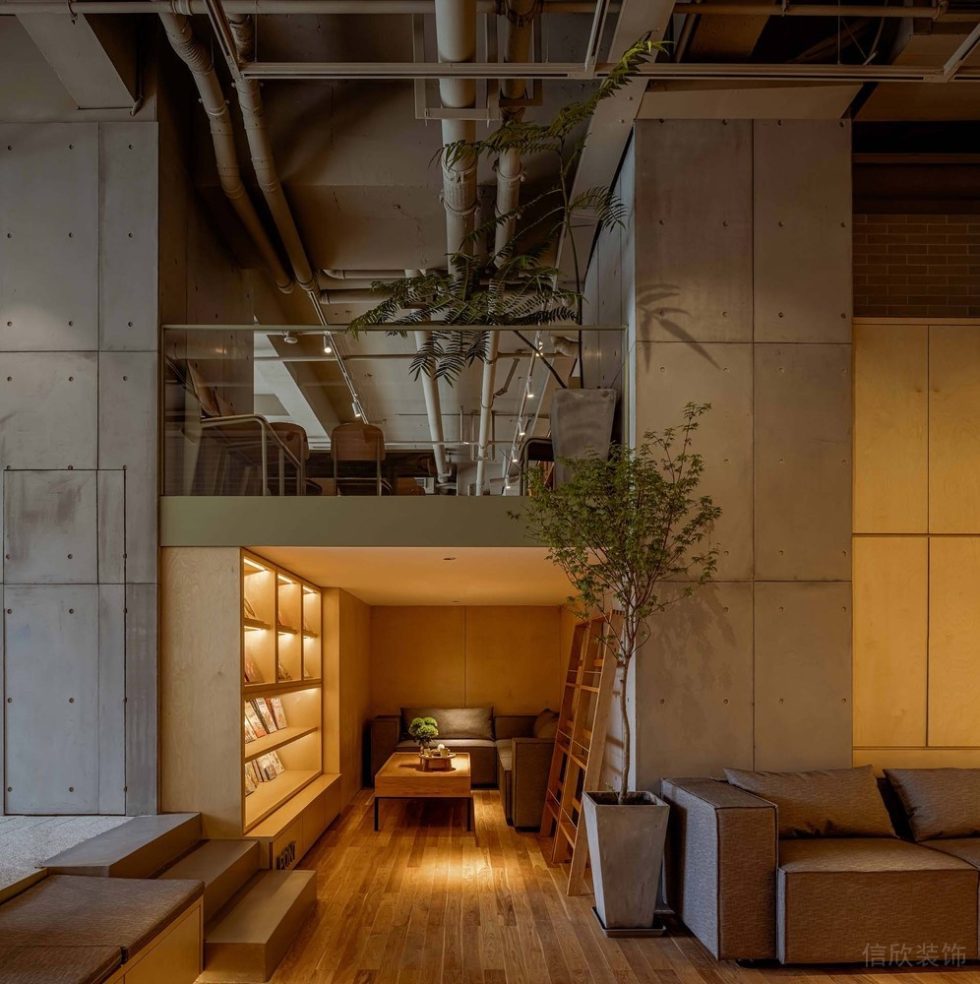 中式簡約風(fēng)飲品店嵌入式小包間設(shè)計效果圖