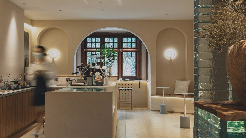 原木奶油風(fēng)咖啡廳精致操作臺(tái)設(shè)計(jì)示意圖