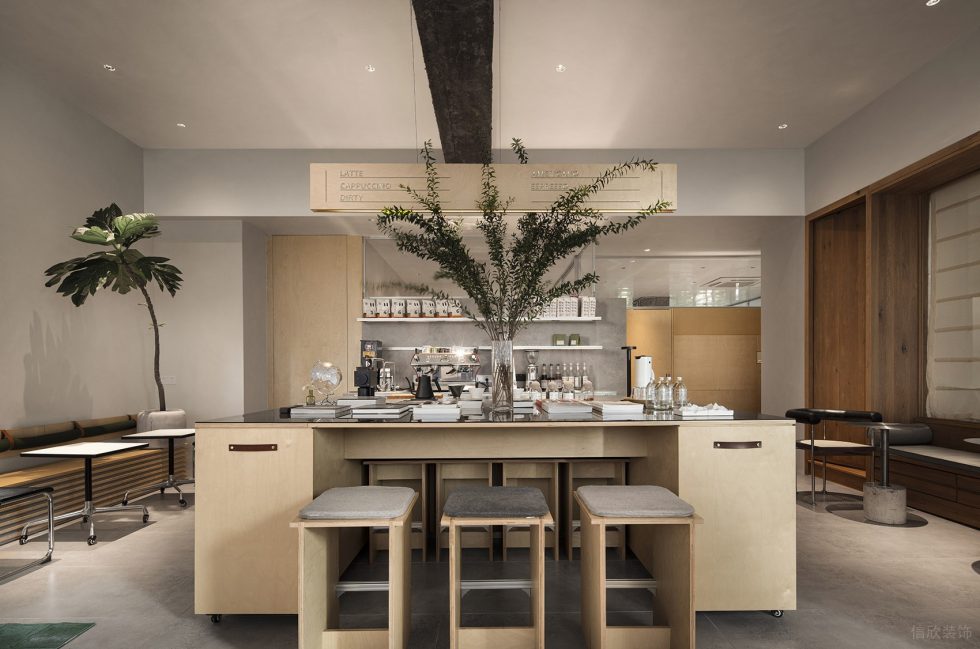 淡色簡約風(fēng)辦公室裝修設(shè)計休閑接待廳中島臺 淡色簡約風(fēng)辦公室裝修設(shè)計休閑接待廳中島臺