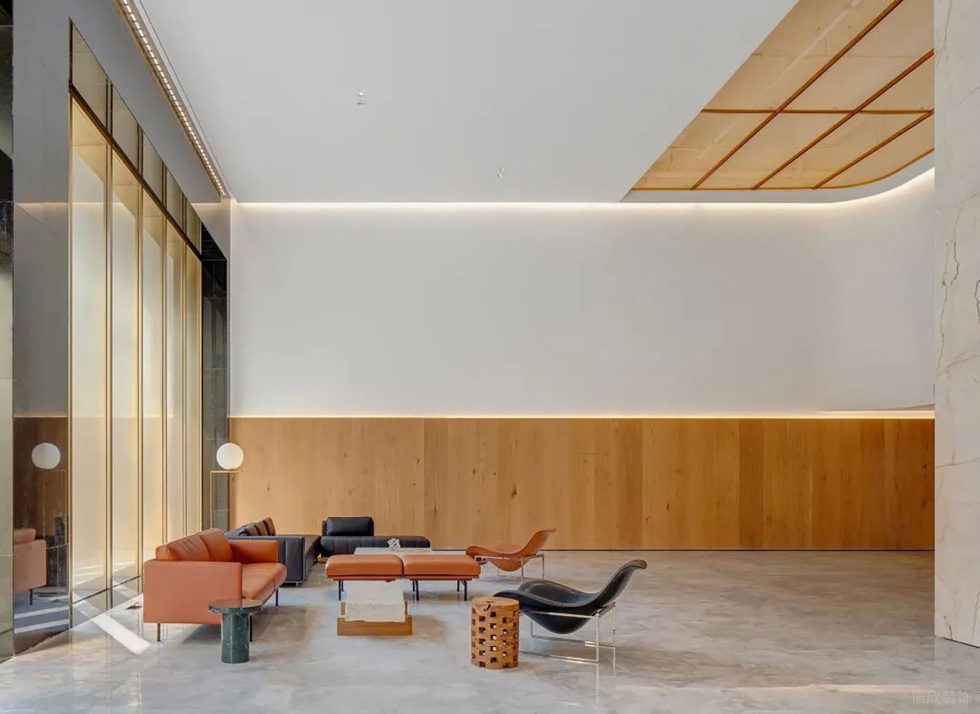 白木色簡約風(fēng)辦公室裝修設(shè)計白木色等候區(qū)