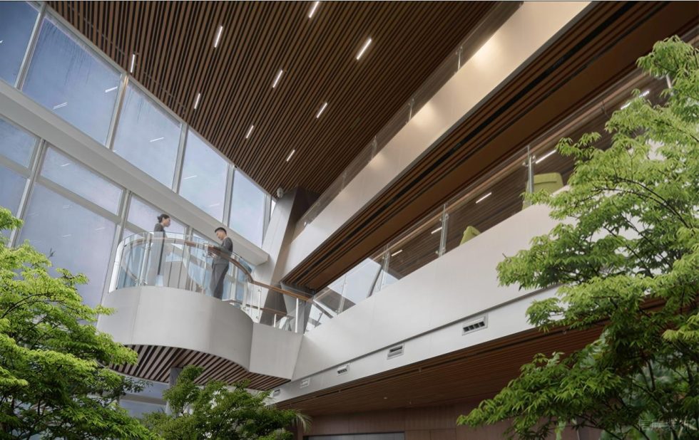 高級灰現(xiàn)代簡約風(fēng)辦公室裝修設(shè)計(jì)銀色圓環(huán)形休閑平臺 高級灰現(xiàn)代簡約風(fēng)辦公室裝修設(shè)計(jì)銀色圓環(huán)形休閑平臺