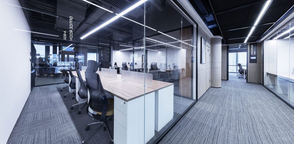 黑白灰高端現(xiàn)代風辦公室裝修設計黑白灰過道 黑白灰高端現(xiàn)代風辦公室裝修設計黑白灰過道